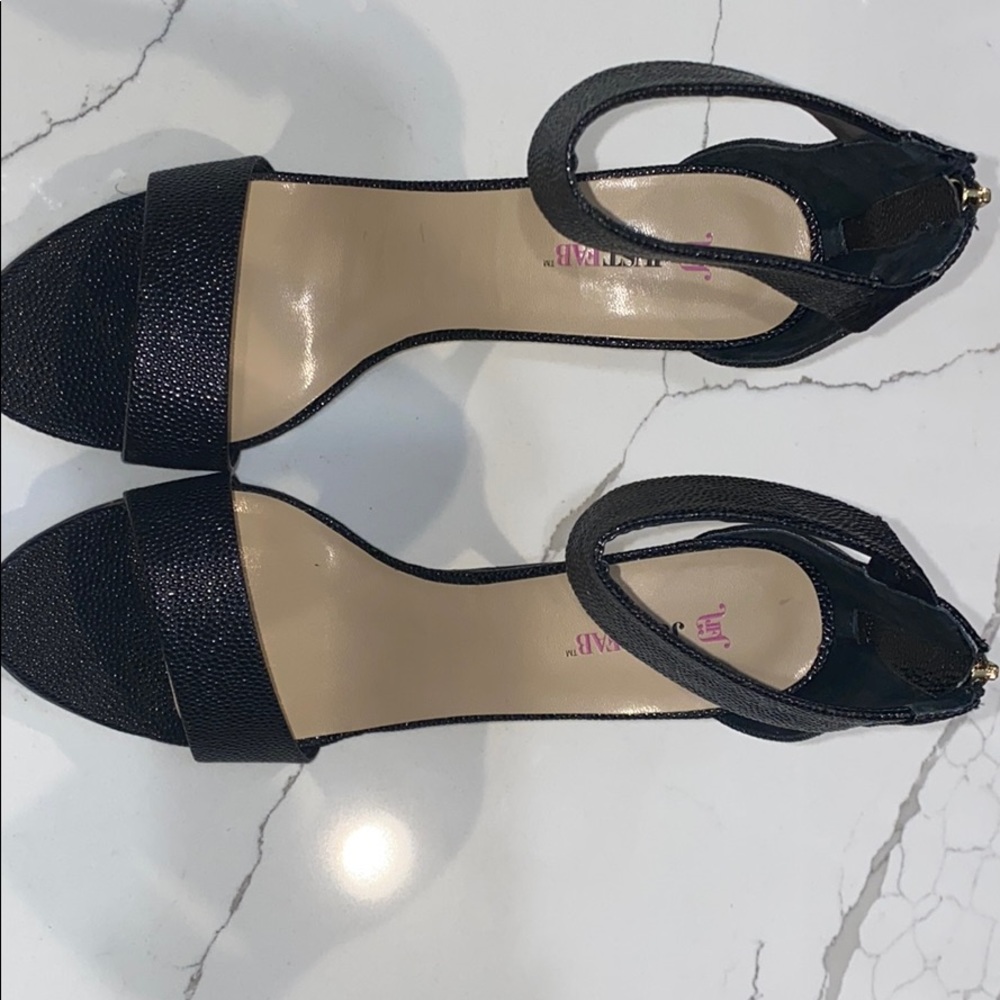 Black strappy heels